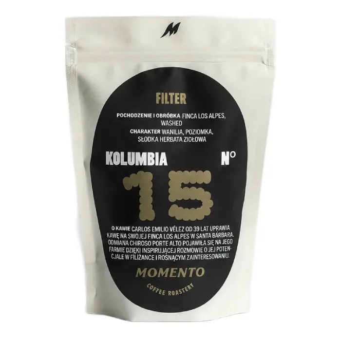 Кофе в зёрнах Momento Колумбия 15 Finca Los Alpes, мытая обработка, 250 г