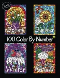 Раскраска по номерам Sunlife Drawing — Четыре времени года: 100 рисунков на чёрном фоне, 204 стр. — фото 1