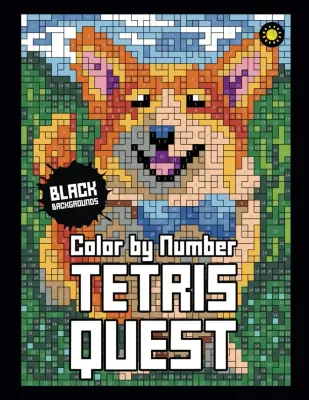 Раскраска по номерам Sunlife Drawing — Tetris Quest на чёрном фоне, 54 стр.