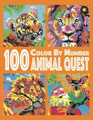 Раскраска по номерам Sunlife Drawing — 100 Animal Quest: животные, 204 стр.