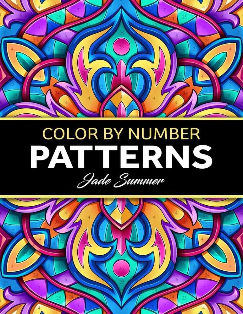 Раскраска по номерам Jade Summer — Узоры, для взрослых, 110 стр.
