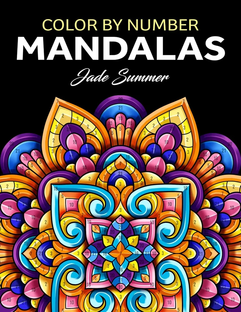 Раскраска по номерам Jade Summer — Мандалы, для взрослых, 110 стр.