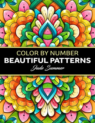 Раскраска по номерам Jade Summer — Красивые узоры, для взрослых, 110 стр.
