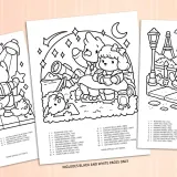 Раскраска по номерам Jade Summer — Cute & Cozy, уютные сцены для взрослых и подростков, 109 стр. — фото 7