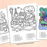 Раскраска по номерам Jade Summer — Cute & Cozy, уютные сцены для взрослых и подростков, 109 стр. — фото 8