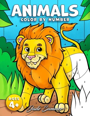 Раскраска по номерам Jade Summer — Животные, для детей 4–8 лет, 110 стр.
