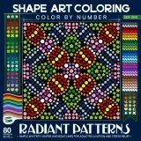 Раскраска по номерам Sen Ong — Radiant Patterns: раскраска фигурами, мандалы и геометрия, 194 стр. — фото 1