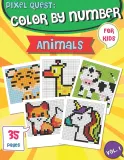 Раскраска по номерам Jennifer Rolling — Pixel Quest: пиксельные животные, Vol. 1, 78 стр. — фото 1