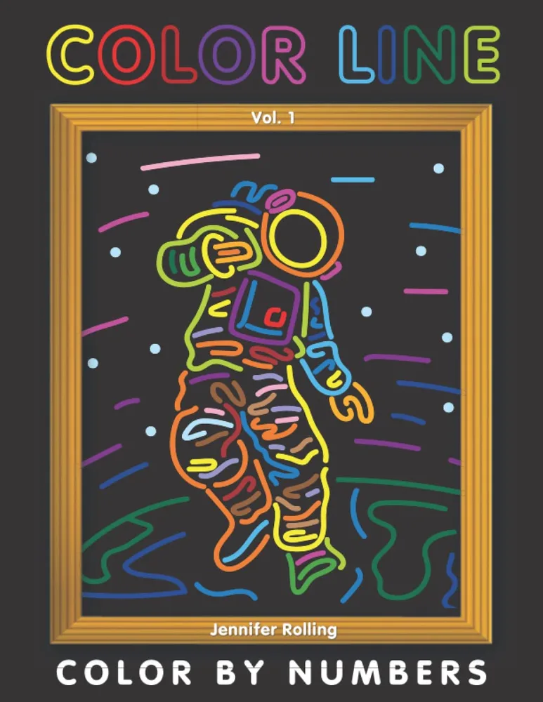 Раскраска по номерам Jennifer Rolling — Color Line, рисунки из линий, Vol 1, 62 стр.