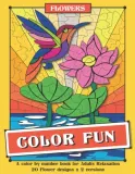 Раскраска по номерам Jennifer Rolling — Color Fun Flowers, 20 цветов в двух вариантах, 87 стр. — фото 2