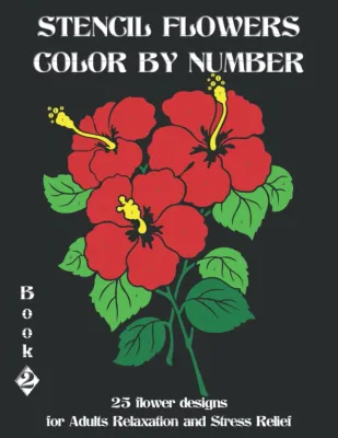 Раскраска по номерам Jennifer Rolling — Цветы-трафареты, книга 2, 105 стр.