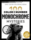 Раскраска по номерам Pixelcolorist Books — 100 монохромных загадок, одной ручкой, 209 стр. — фото 1