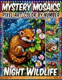 Раскраска по номерам Pipo Pixel — Ночные животные при луне, загадочная мозаика, пиксель-арт, Vol. 15, 212 стр. — фото 2