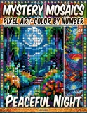 Раскраска по номерам Pipo Pixel — Тихая ночь, загадочная мозаика, пиксель-арт, Vol. 02, 212 стр. — фото 1