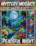 Раскраска по номерам Pipo Pixel — Тихая ночь, загадочная мозаика, пиксель-арт, Vol. 02, 212 стр. — фото 2