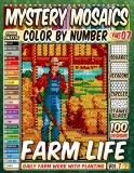 Раскраска по номерам Pipo Pixel — 100 сцен фермерской жизни, загадочная мозаика, Vol. 1: работа на ферме, 220 стр. — фото 1