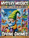 Раскраска по номерам Pipo Pixel — Весенние гномы в цветущих садах, загадочная мозаика, Vol. 36, 112 стр. — фото 2