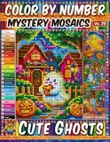 Раскраска по номерам Pipo Pixel — Милые привидения, загадочная мозаика, пиксель-арт, Vol. 20, 42 стр. — фото 2