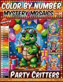 Раскраска по номерам Pipo Pixel — Зверушки на вечеринке, чиби, загадочная мозаика, Vol. 04, 42 стр. — фото 2