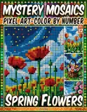 Раскраска по номерам Pipo Pixel — Весенние цветы, загадочная мозаика, пиксель-арт, Vol. 32, 112 стр. — фото 1