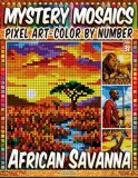 Раскраска по номерам Pipo Pixel — Африканская саванна, загадочная мозаика, пиксель-арт, Vol. 31, 112 стр. — фото 2