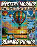 Раскраска по номерам Pipo Pixel — Летние пикники, загадочная мозаика, пиксель-арт, Vol. 04, 212 стр. — фото 1