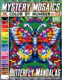 Раскраска по номерам Pipo Pixel — Мандалы с бабочками, лёгкий уровень, Vol. 03, 110 стр. — фото 2