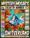 Раскраска по номерам Pipo Pixel — 50 чудес Швейцарии, загадочная мозаика, 120 стр. — фото 1