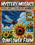 Раскраска по номерам Pipo Pixel — Ферма подсолнухов, загадочная мозаика, пиксель-арт, Vol. 32, 112 стр. — фото 1