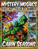 Раскраска по номерам Pipo Pixel — Домики в лесу в четыре сезона, загадочная мозаика, Vol. 08, 212 стр. — фото 2