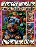 Раскраска по номерам Pipo Pixel — Рождественские собаки, загадочная мозаика, пиксель-арт, Vol. 25, 112 стр. — фото 1