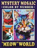 Раскраска по номерам Maximus Prime — Загадочная мозаика Meow World: кошки, пиксельные картинки, 82 стр. — фото 1
