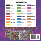 Раскраска по номерам Maximus Prime — Загадочная мозаика Vibrant Tiles: узоры-плитки, для взрослых и подростков, 80 стр. — фото 3