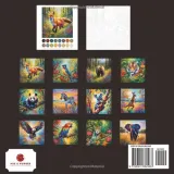 Раскраска по номерам Hue & Number — Дикие животные: попугаи, коалы, гризли и лисы, 28 стр. — фото 3