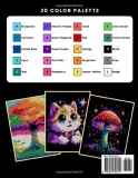Раскраска по номерам Pixel Art Books — Mosaics Quest: загадочные животные и природа, квадраты, круги и шестиугольники, 106 стр. — фото 3