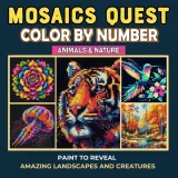 Раскраска по номерам Pixel Art Books — Mosaics Quest: животные и природа, загадочный пиксель-арт, 96 стр. — фото 1