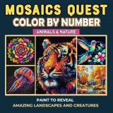 Раскраска по номерам Pixel Art Books — Mosaics Quest: животные и природа, загадочный пиксель-арт, 96 стр. — фото 2