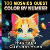 Раскраска по номерам Pixel Art Books — 100 Mosaics Quest: загадочные диковинки, пиксель-арт, 206 стр. — фото 1