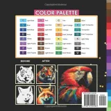 Раскраска по номерам Pixel Art Books — Mosaics Quest: загадочные животные на чёрном фоне, 96 стр. — фото 3