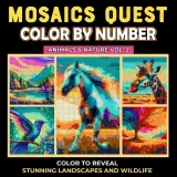 Раскраска по номерам Pixel Art Books — Mosaics Quest: животные и природа, загадочный пиксель-арт, Vol. 2, 96 стр. — фото 1