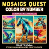 Раскраска по номерам Pixel Art Books — Mosaics Quest: животные и природа, загадочный пиксель-арт, Vol. 2, 96 стр. — фото 2
