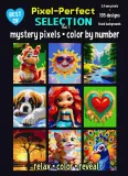 Раскраска по номерам Raya Jewel — Pixel-Perfect Selection, 105 загадочных рисунков на чёрном фоне, Vol. 1, 216 стр. — фото 1