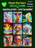 Раскраска по номерам Raya Jewel — Pixel-Perfect Selection, 105 загадочных рисунков на чёрном фоне, Vol. 2, 216 стр. — фото 2