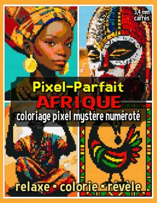 Раскраска по номерам Raya Jewel — Pixel-Parfait: Африка, загадочная мозаика, 92 стр.
