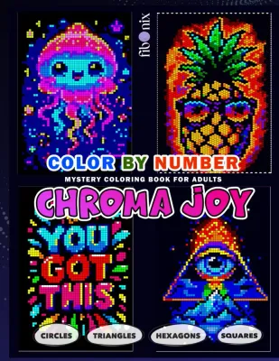 Раскраска по номерам Fibo Nix — Chroma Joy, загадочная пиксельная мозаика для взрослых, 100 стр.