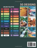 Раскраска по номерам colorART House — Загадочная мозаика: 50 пейзажей всех времён года, 24 цвета, 103 стр. — фото 3