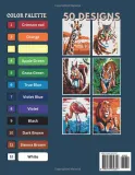 Раскраска по номерам colorART House — Загадочная мозаика: 50 рисунков животных, всего 12 цветов, 103 стр. — фото 3