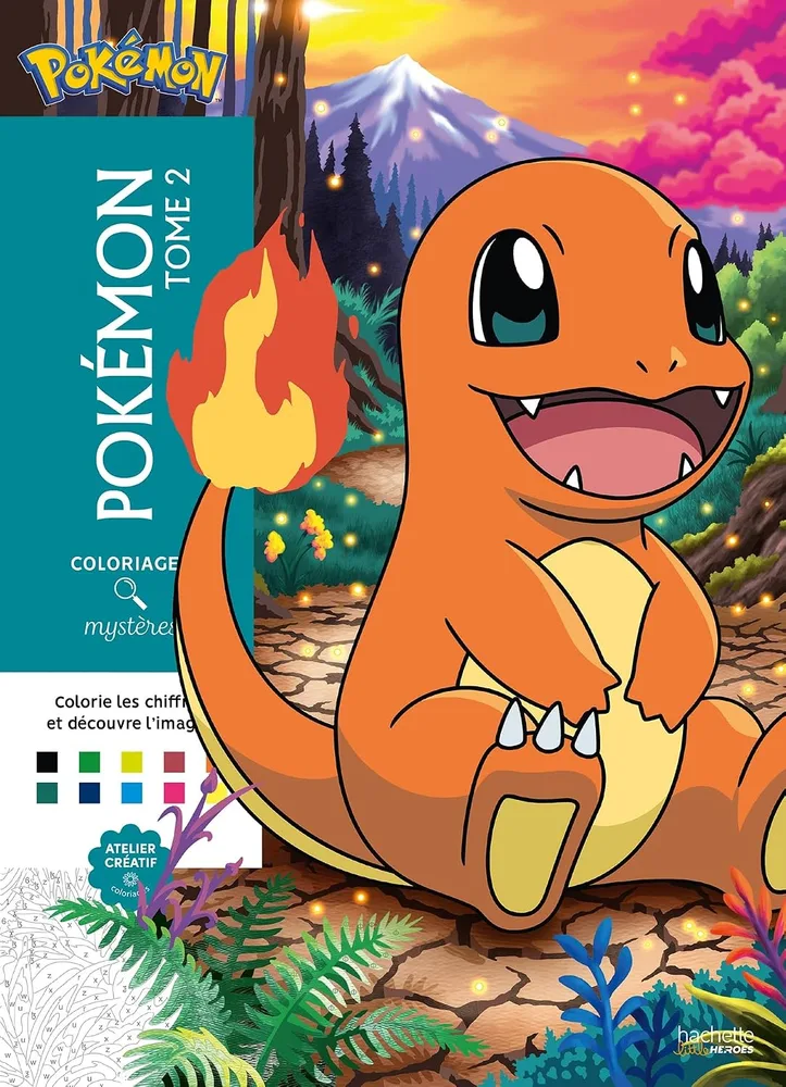 Раскраска по номерам Hachette Heroes — Загадочные раскраски Pokémon, том 2, 112 стр.