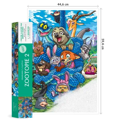 Раскраска по номерам Hachette Heroes — постер «Зверополис 2», Disney, 1 стр.