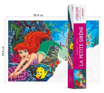 Раскраска по номерам Hachette Heroes — постер «Русалочка», Disney, 2 стр.